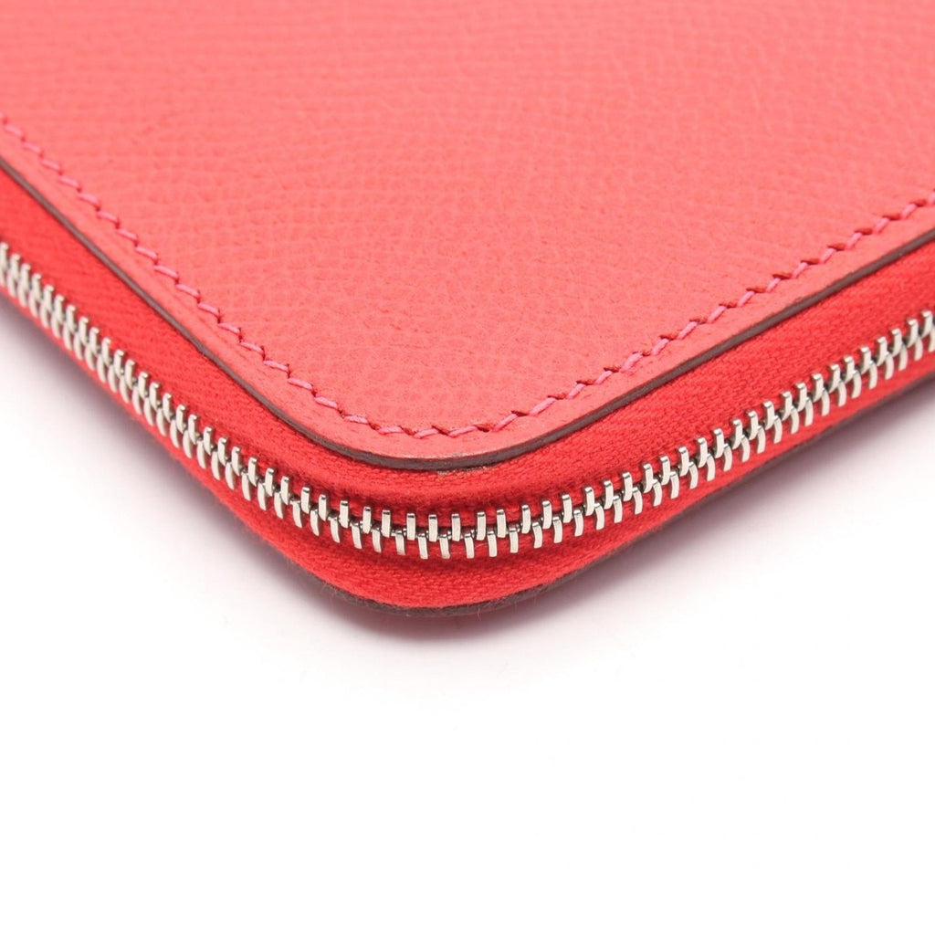 Hermes Round Wallet Azap Long le Jugarance Leather Rouge Garance Red — view 6