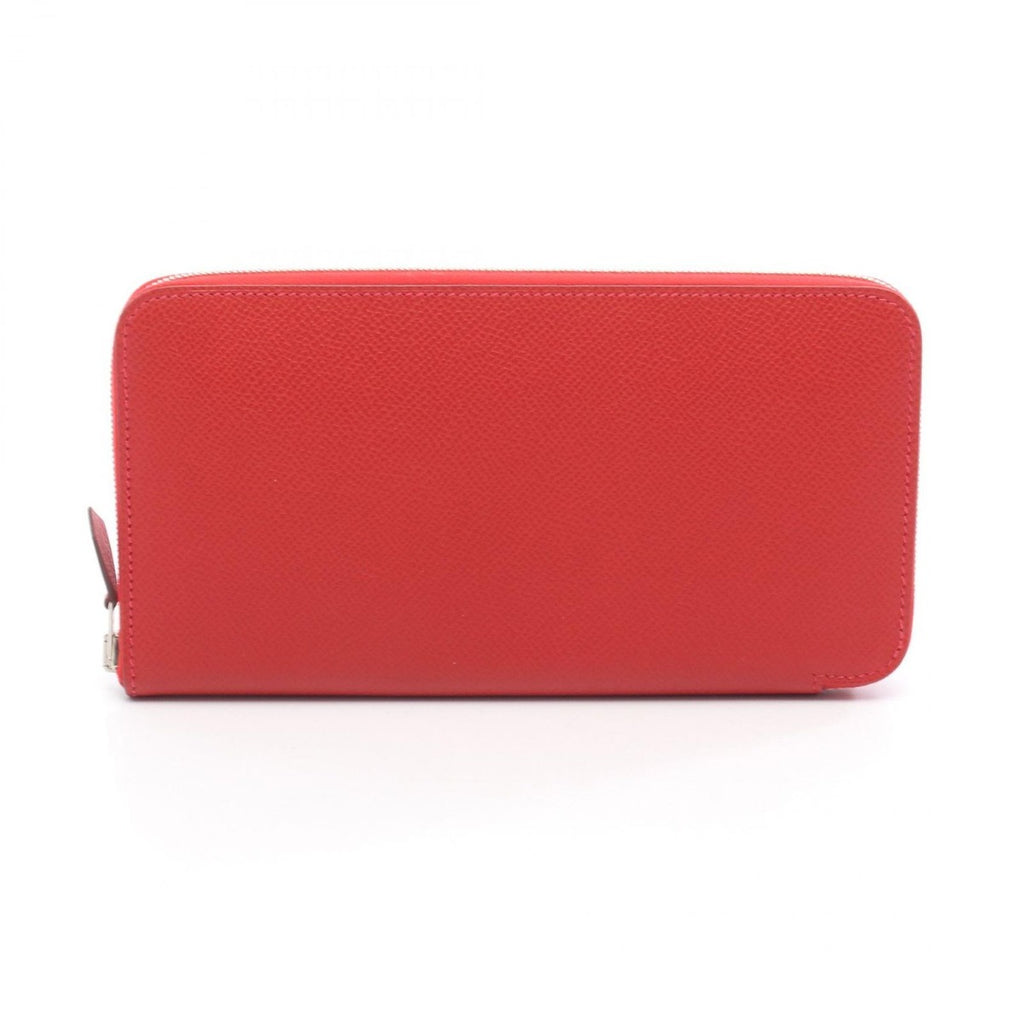 Hermes Round Wallet Azap Long le Jugarance Leather Rouge Garance Red