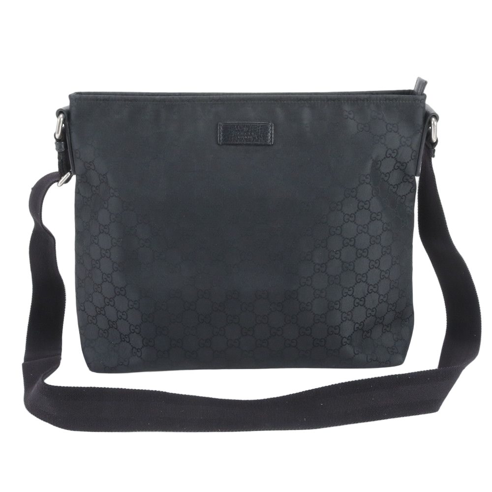 Gucci GG Nylon Leather Shoulder Bag Crossbody Messenger Business Tote