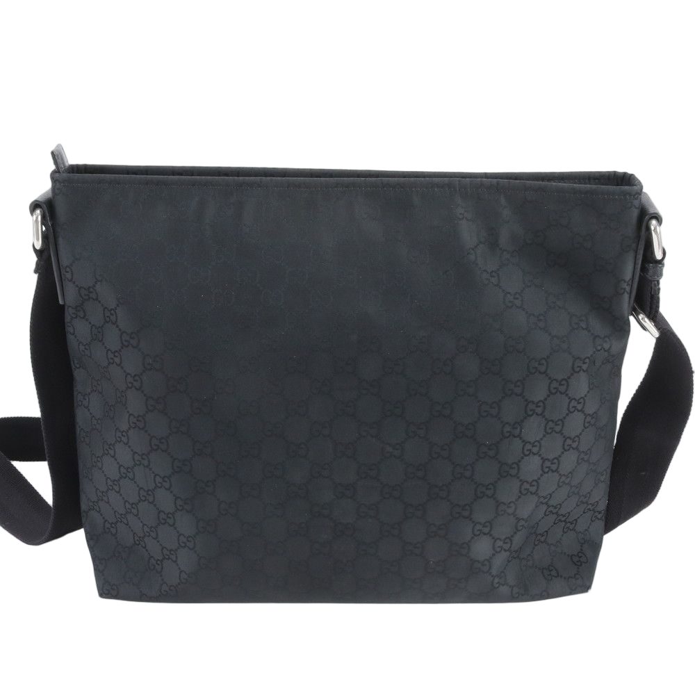 Gucci GG Nylon Leather Shoulder Bag Crossbody Messenger Business Tote — view 2