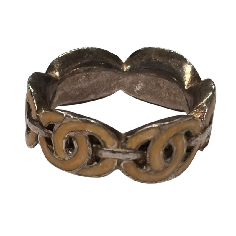 Chanel 00's Vintage Coco Mark Ring Size 13 Pink — view 3