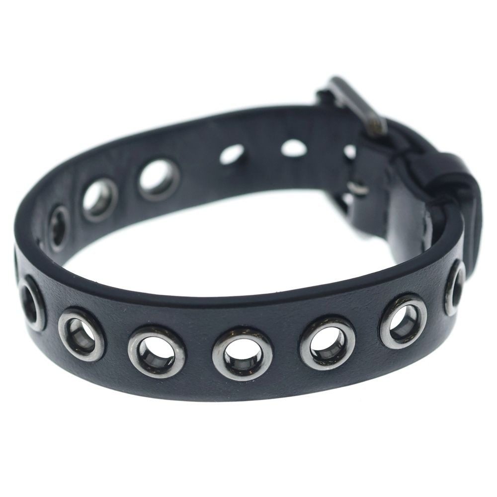 Dior Leather Bangle Bracelet Black