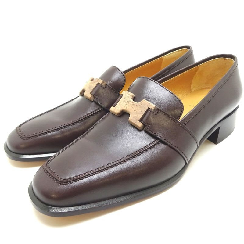Hermes Mocha Size 24.5 Loafers