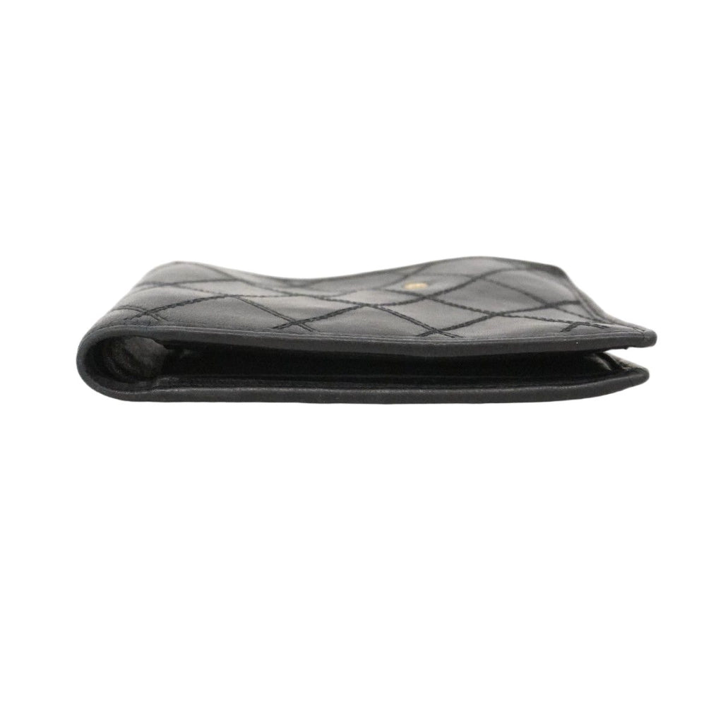 Chanel Billfold Bicolor Lambskin Black Gold Wallet — view 2