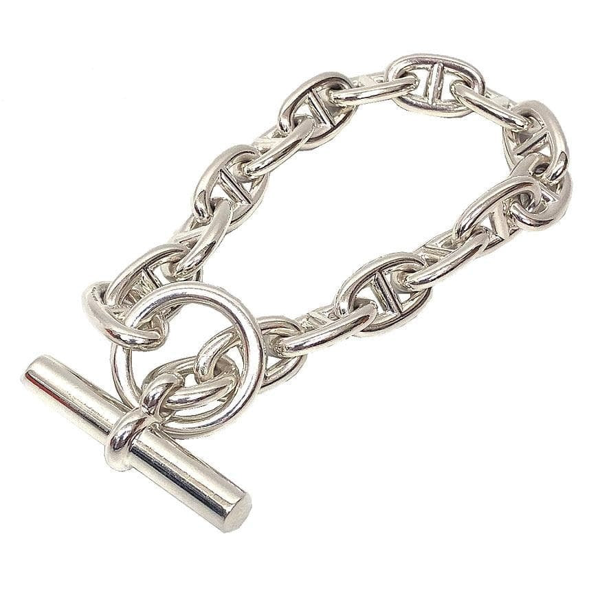 Hermes Chaine D'ancre MM 16 Frames Silver Bracelet