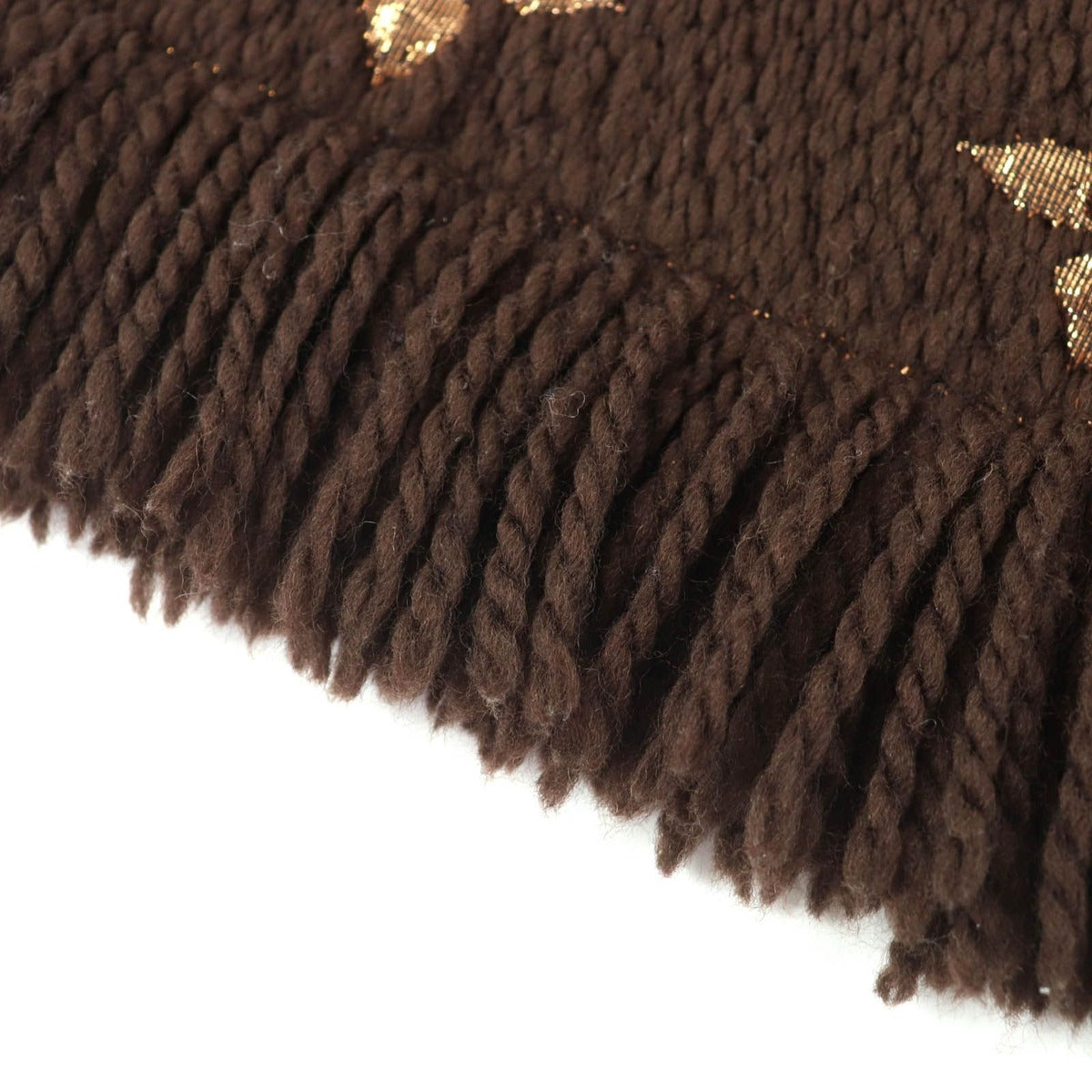 Louis Vuitton Logomania Scarf Shine Wool Silk Muffler Brown — view 5