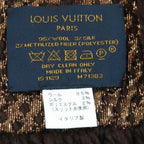 Louis Vuitton Logomania Scarf Shine Wool Silk Muffler Brown — view 6