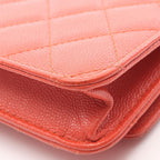 Chanel Shoulder Bag Quilted Coco Rock Orange Leather Chain Wallet — view 6