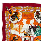 Hermes Scarf Silk Carre 90 Feria de Sevilla Seville Holiday Red — view 2