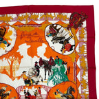 Hermes Scarf Silk Carre 90 Feria de Sevilla Seville Holiday Red — view 3