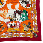 Hermes Scarf Silk Carre 90 Feria de Sevilla Seville Holiday Red — view 5