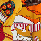Hermes Scarf Silk Carre 90 Feria de Sevilla Seville Holiday Red — view 8