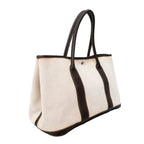 Hermes Tote Garden Party Toile Ash Brown Silver — view 2