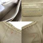 Chanel Shoulder Bag Quilted Large Calf Beige Ivory Silver Hardware Chain 15 th — view 8