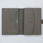 Hermes Bearn Mini Compact Wallet Ethane Silver Hardware Epson — view 6