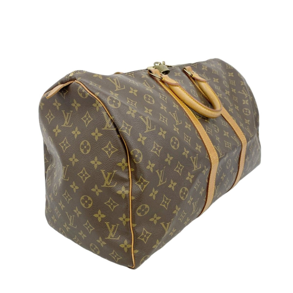 Louis Vuitton Boston Bag Monogram Keepall 50 Brown — view 2