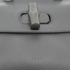 Gucci Daily Bamboo 2-Way Handbag Black Shoulder Leather — view 8