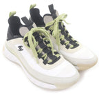 Chanel Partly Suede Leather 20K CC Logo Low Cut Sneakers Beige 39 — view 3