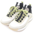 Chanel Partly Suede Leather 20K CC Logo Low Cut Sneakers Beige 39