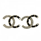 Chanel Earrings Chain CC Logo 25 Rhinestone
