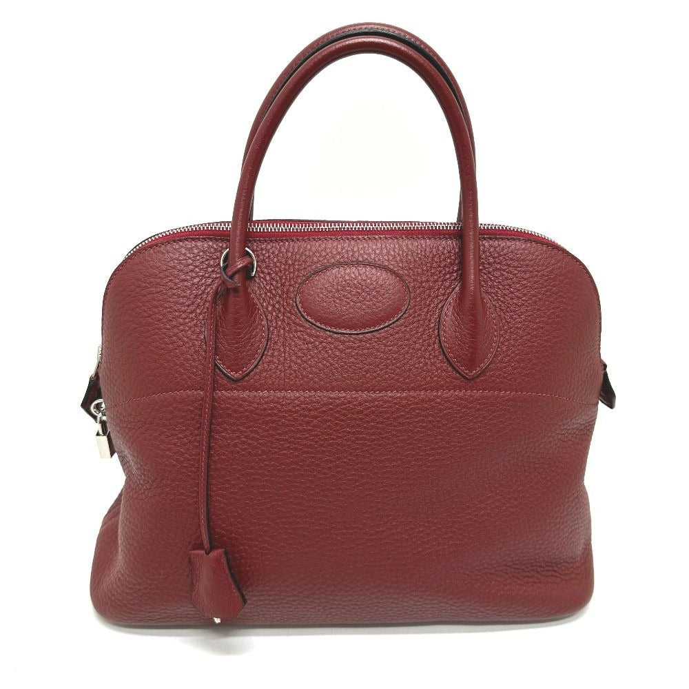 Hermes Handbag Bolide 35 Taurillon Clemence Rouge Ash Red