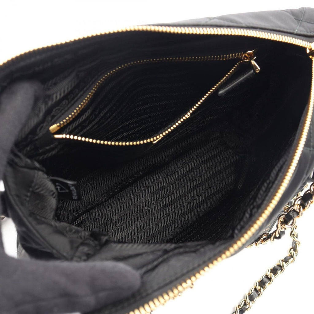 Prada Shoulder Bag Re Edition Black Nylon Saffiano Leather Editio — view 3