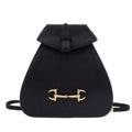 Gucci Horsebit Backpack Satin Rhinestone Black Mini Bag 0837