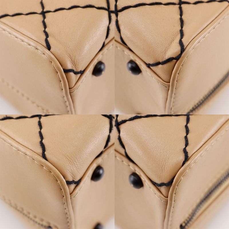 Chanel Wild Stitch Calf Beige Tote Bag — view 4