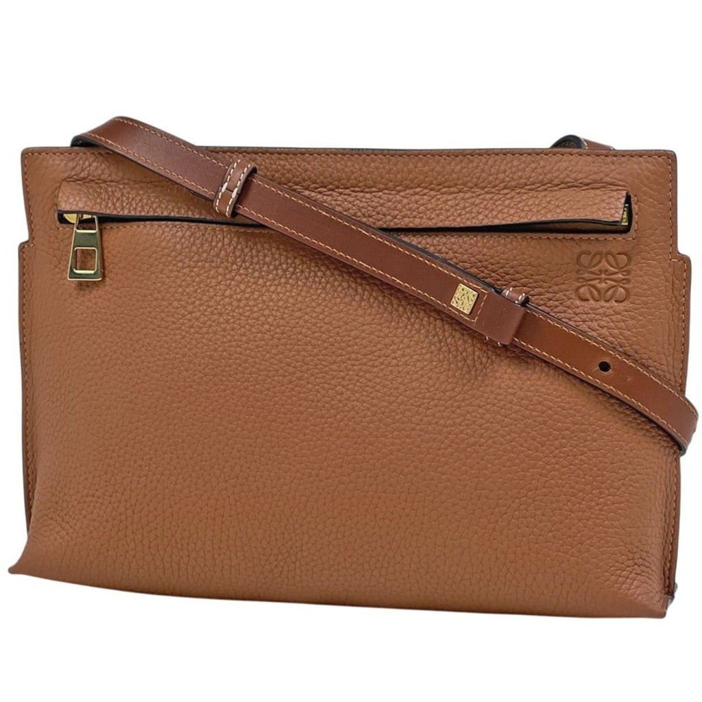 Loewe Anagram Shoulder Bag Crossbody Leather Brown