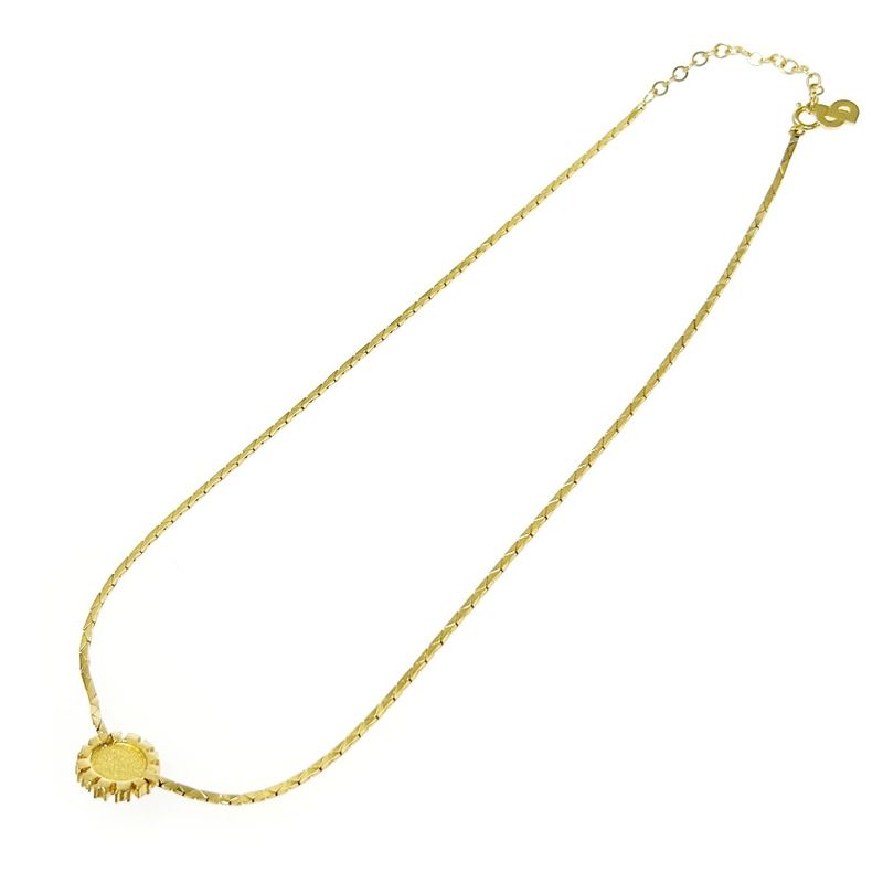 Christian Dior GP Rhinestone Pearl Necklace Gold — view 5