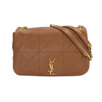 Saint Laurent Jamie Chain Shoulder Bag Leather Brown Gold