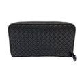 Bottega Veneta Intrecciato Leather Black Wallet