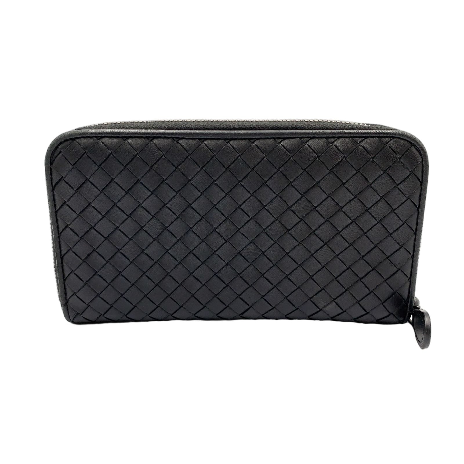 Bottega Veneta Intrecciato Leather Black Wallet