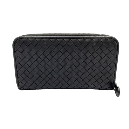 Bottega Veneta Intrecciato Leather Black Wallet