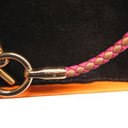 Hermes Leather Canvas Pink Brown Bracelet 0850 — view 6