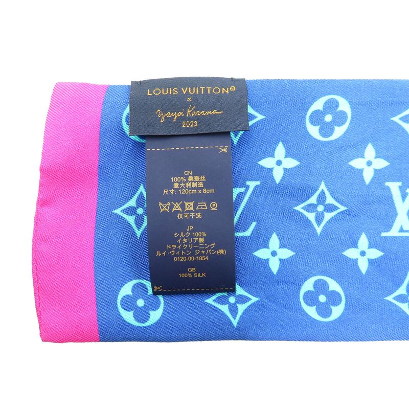 Louis Vuitton YK Bandeau Pumpkin Yayoi Kusama Silk Blue Multicolor — view 5