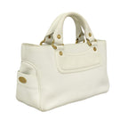 Celine Handbag Boogie Bag Leather White Gold — view 2