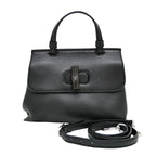 Gucci Daily Bamboo 2-Way Handbag Black Shoulder Leather