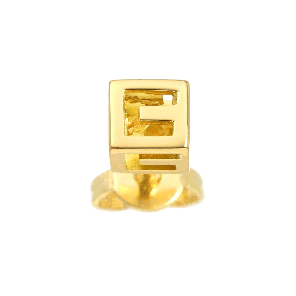Gucci Cube Earrings 18k YG Yellow Gold 750 Single Only One Pierced