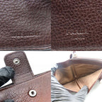 Prada Bifold Wallet 1 M0522 Leather Cacao Brown Silver Hardware Compact Round — view 8