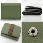 Loewe Trifold Wallet Green Anagram Compact Leather — view 3