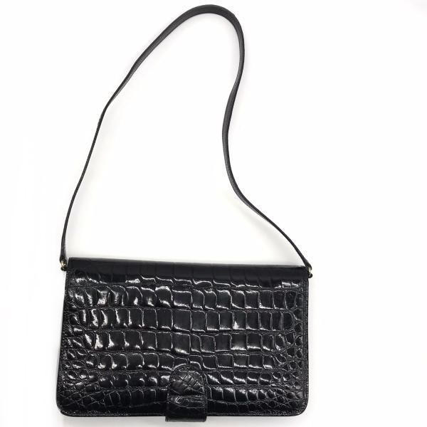 Gucci Croco Vintage Shoulder Bag Combination Black — view 4