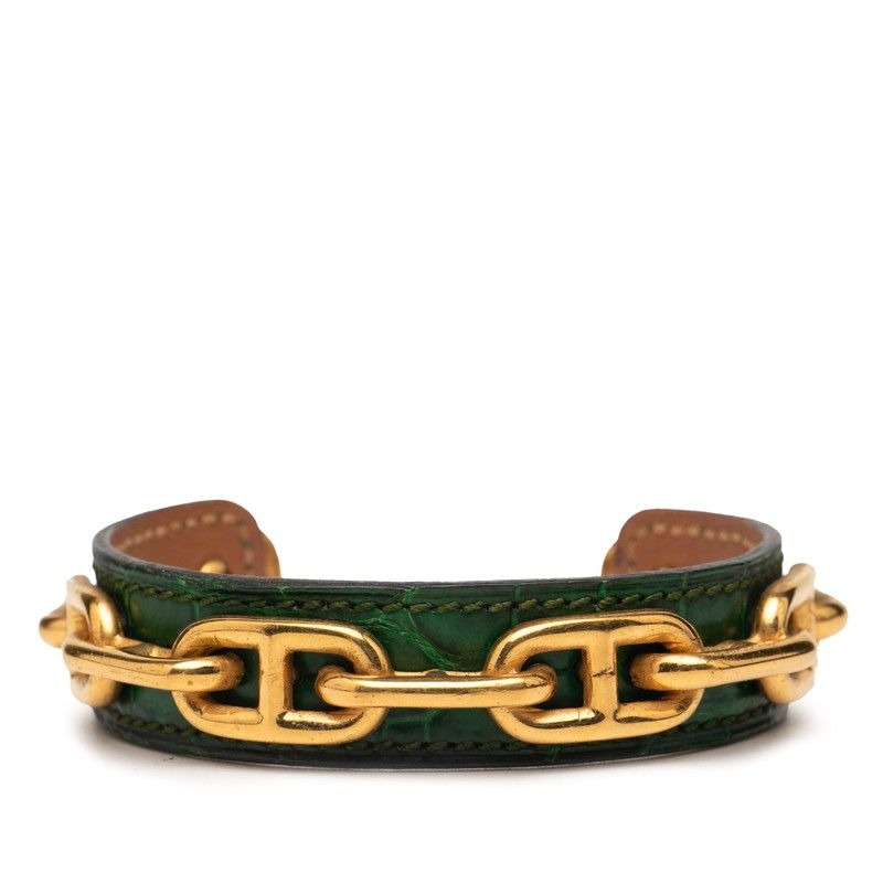 Hermes Chaine D'ancre Green Gold Leather Plated — view 2