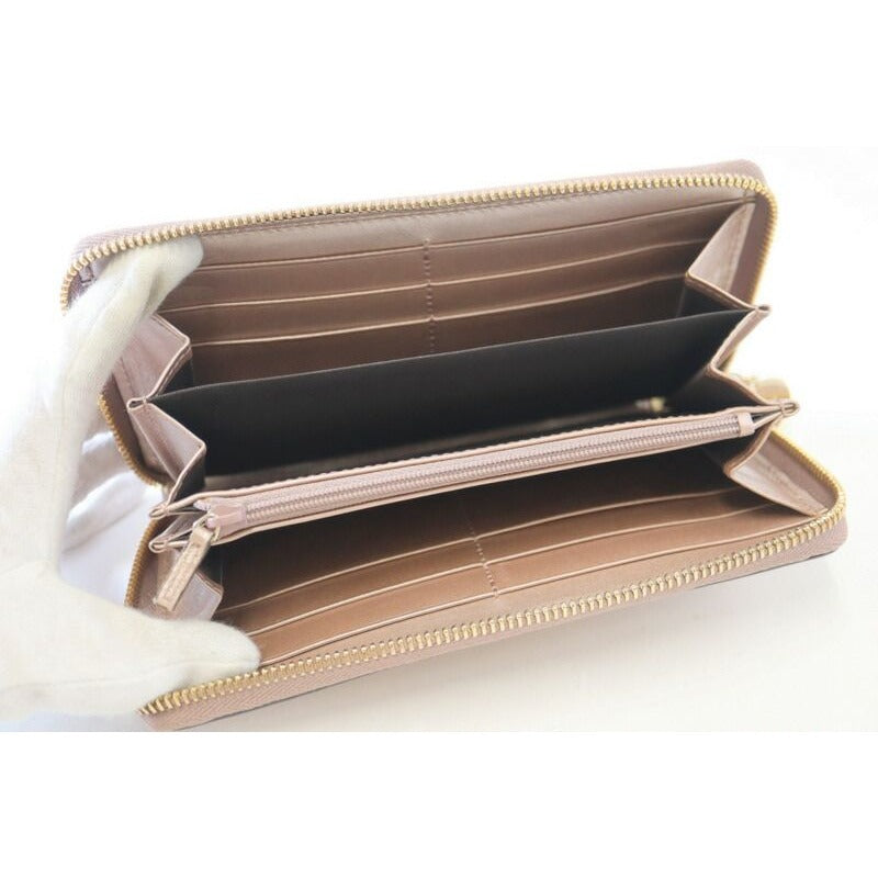 Gucci Zip Around Wallet Micro Guccissima Patent Leather Metallic Pink Gold Metallic-pink X — view 4