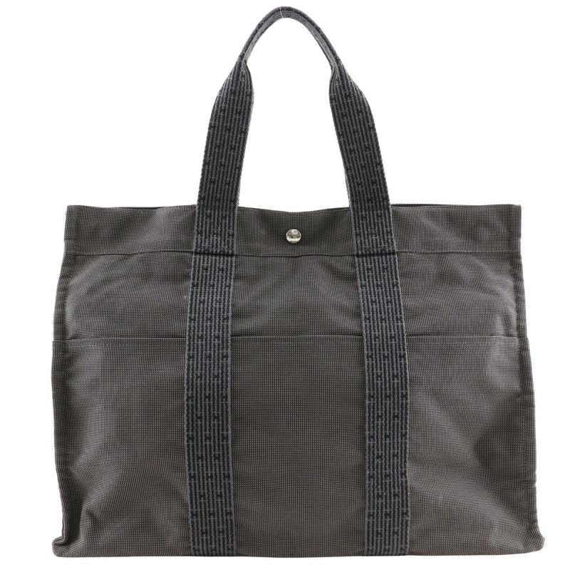 Hermes Her Line Herbag Tote GM Nylon Canvas Gray Bag