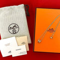 Hermes Mini Pop Ash H Motif GP Chain Necklace Pendant Accessory