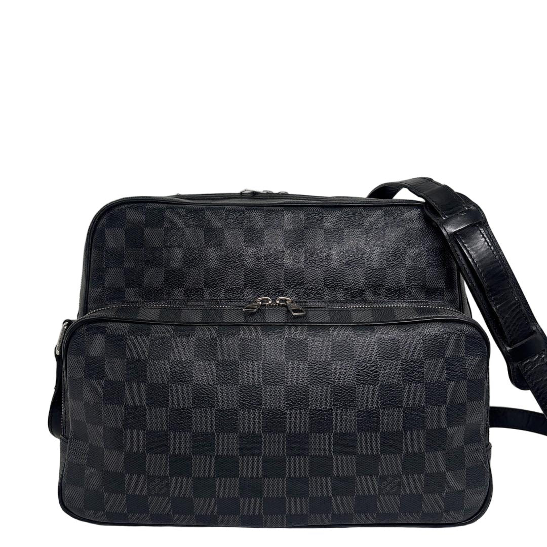 Louis Vuitton Damier Graphite Io Shoulder Bag Black