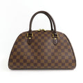 Louis Vuitton Riviera MM Damier Ebene Handbag Brown Gold