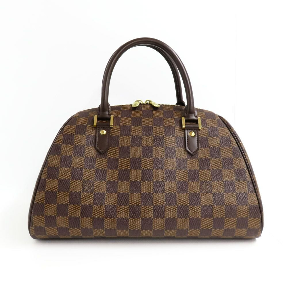 Louis Vuitton Riviera MM Damier Ebene Handbag Brown Gold