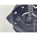 Gucci Michele Period Stone Faux Pearl Flower Ring Size 6 Black — view 5
